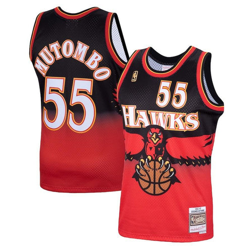 Atlanta Hawks Dikembe Mutombo Hardwood Classics Road Swingman Jersey - Mens