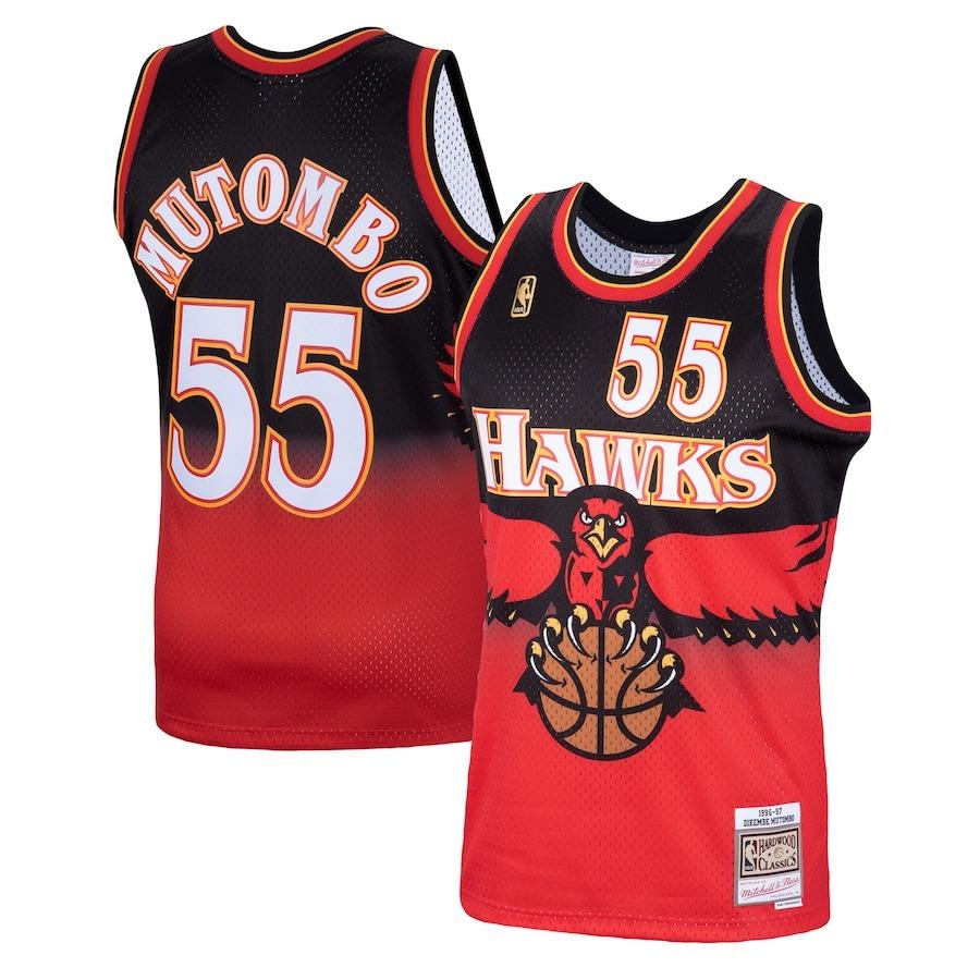 Atlanta Hawks Dikembe Mutombo Hardwood Classics Road Swingman Jersey - Mens