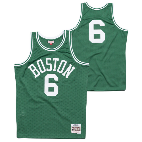 Boston Celtics Bill Russell Hardwood Classics Road Swingman Jersey by Mitchell & Ness - Mens