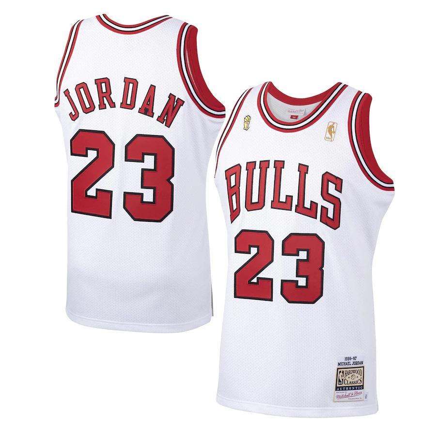 Chicago Bulls Michael Jordan 1996 Home Authentic Jersey By Mitchell & Ness - Mens