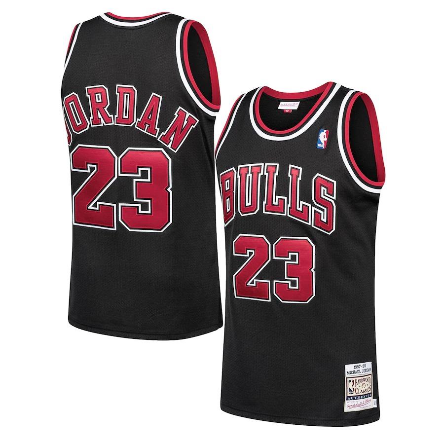 Chicago Bulls Michael Jordan 1997 Alternate Authentic Jersey By Mitchell & Ness - Mens
