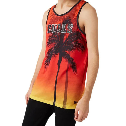 Chicago Bulls New Era Summer City All Over Print Vest - Mens