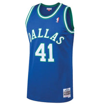 Load image into Gallery viewer, Dallas Mavericks Dirk Nowitzki Hardwood Classics Road Swingman Jersey By Mitchell and Nes - Mens