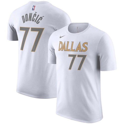 Dallas Mavericks Nike City Edition Name & Number T-Shirt - Luka Doncic - Mens