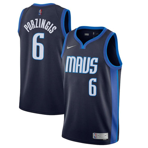 Dallas Mavericks Nike Earned Edition Swingman Jersey - Kristaps Porzingis - Mens