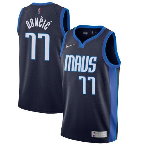 Dallas Mavericks Nike Earned Edition Swingman Jersey - Luka Doncic - Mens