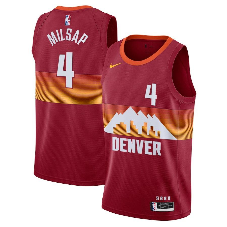 Denver Nuggets Nike City Edition Swingman Jersey - Red - Paul Millsap - Mens - 2020