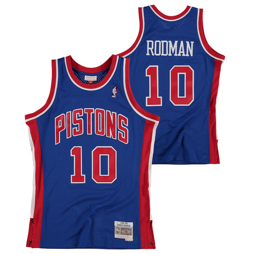 Detroit Pistons Dennis Rodman Hardwood Classics Road Swingman Jersey By Mitchell and Ness - Mens