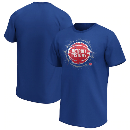 Detroit Pistons Iconic Splatter Graphic T-Shirt - Royal - Mens