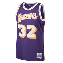 Load image into Gallery viewer, Los Angeles Lakers Magic Johnson Hardwood Classics Alternate Swingman Jersey by Mitchell &amp; Ness - Mens