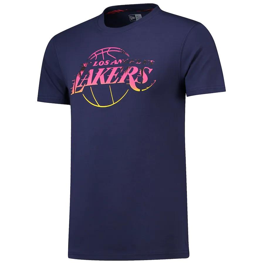 Los Angeles Lakers New Era Summer City Logo Infill T-Shirt - Mens