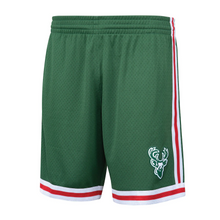 Load image into Gallery viewer, Milwaukee Bucks Mitchell and Ness Hardwood Classics Road Swingman Shorts - Mens