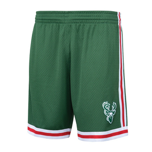 Milwaukee Bucks Mitchell and Ness Hardwood Classics Road Swingman Shorts - Mens