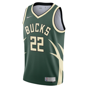 Milwaukee Bucks Nike Earned Edition Swingman Jersey - Khris Middleton - Mens