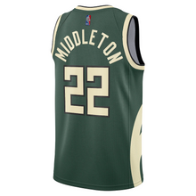 Load image into Gallery viewer, Milwaukee Bucks Nike Earned Edition Swingman Jersey - Khris Middleton - Mens