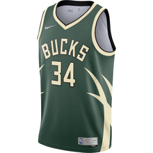 Load image into Gallery viewer, Milwaukee Bucks Nike Earned Edition Swingman Jersey - Giannis Antetokounmpo - Mens