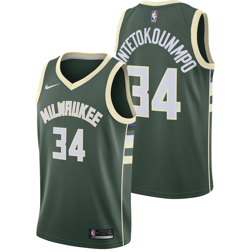 Milwaukee Bucks Nike Icon Swingman Jersey - Giannis Antetokounmpo - Mens