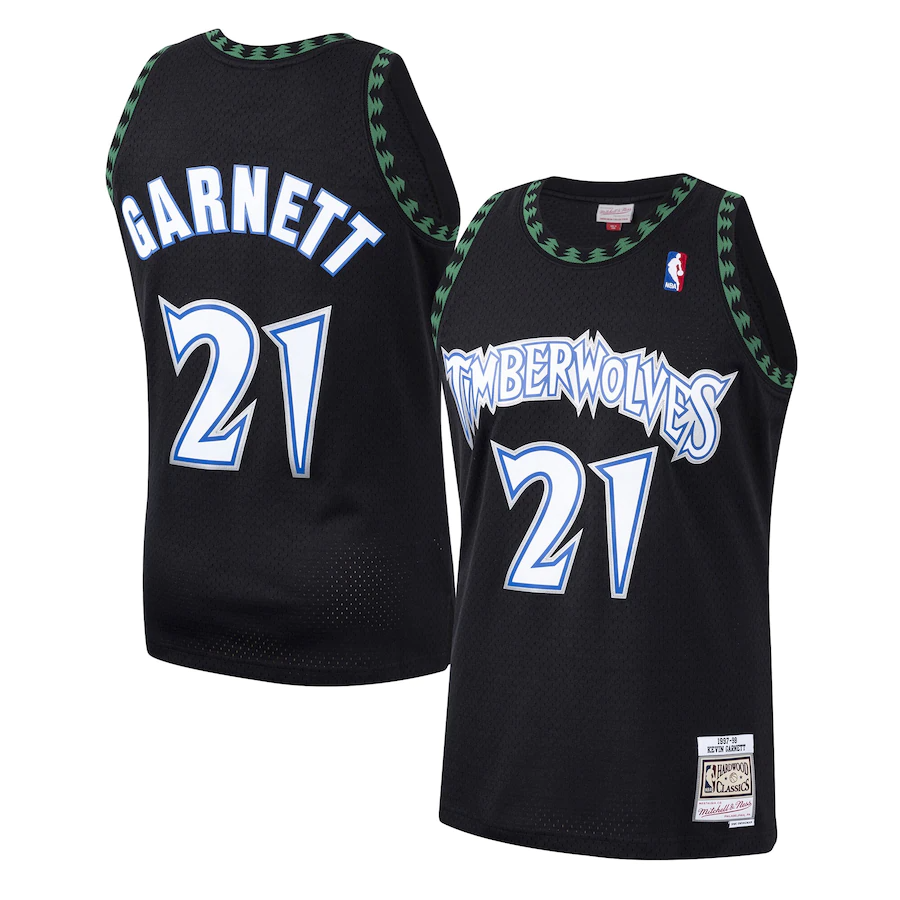 Minnesota Timberwolves Mitchell and Ness Hardwood Classics Home Swingman Jersey - Kevin Garnett - Mens