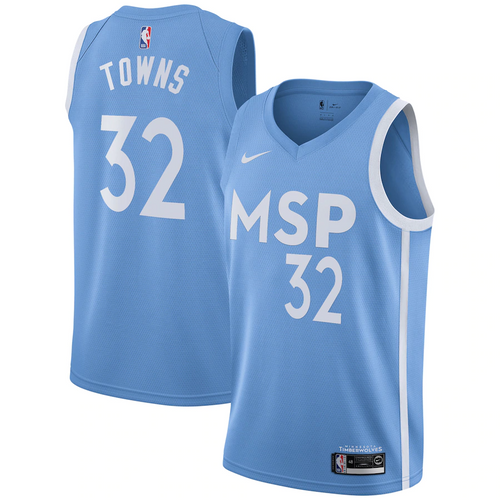 Minnesota Timberwolves Nike City Edition Swingman Jersey - Karl-Anthony Towns - Mens