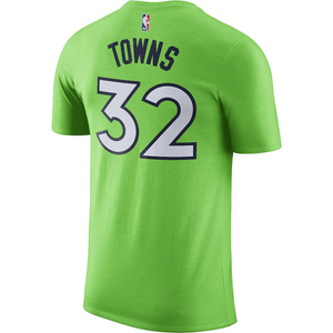 Minnesota Timberwolves Nike Karl Anthony-Towns Name & Number T-Shirt - Action Green - Mens