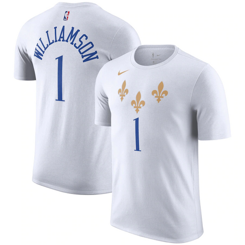 New Orleans Pelicans Nike City Edition Name & Number T-Shirt - Zion Williamson - Mens