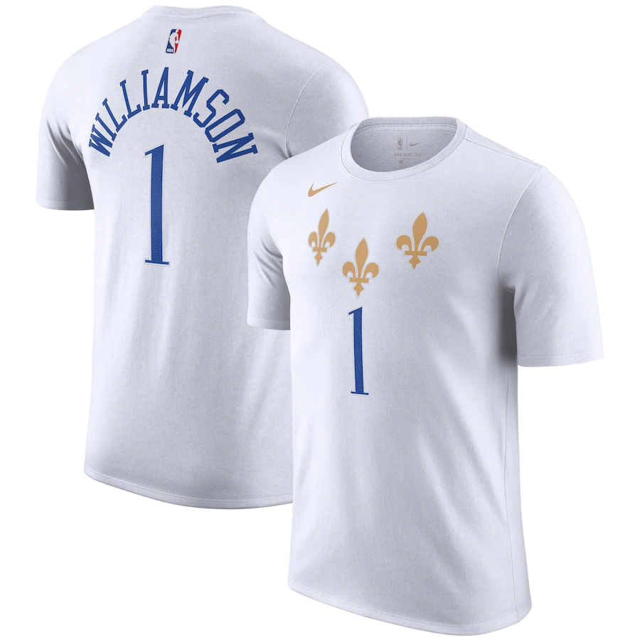 New Orleans Pelicans Nike City Edition Name & Number T-Shirt - Zion Williamson - Mens