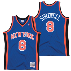 New York Knicks Latrell Sprewell Hardwood Classics Road Swingman Jersey by Mitchell & Ness - Mens