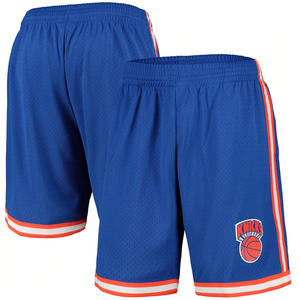 New York Knicks Mitchell and Ness Hardwood Classics Road Swingman Shorts - Mens