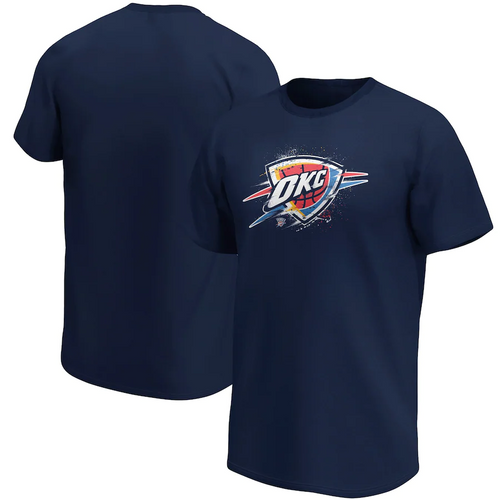 Oklahoma City Thunder Fanatics Branded Iconic Splatter Graphic T-Shirt