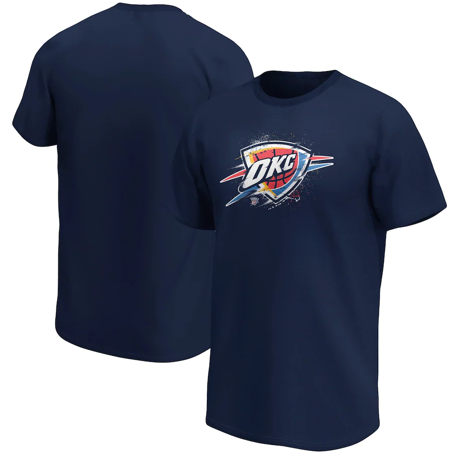 Oklahoma City Thunder Fanatics Branded Iconic Splatter Graphic T-Shirt
