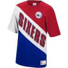 Load image into Gallery viewer, Philadelphia 76ers Mitchell &amp; Ness Play by Play T-Shirt - Mens