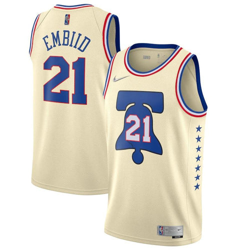 Philadelphia 76ers Nike Earned Edition Swingman Jersey - Joel Embiid - Mens