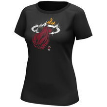 Load image into Gallery viewer, Miami Heat Iconic Splatter Graphic T-Shirt - Black - Womens