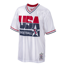 Load image into Gallery viewer, Men&#39;s Mitchell &amp; Ness John Stockton White USA Basketball 1992 Dream Team Authentic Shooting Shirt