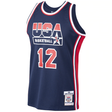 Load image into Gallery viewer, Men&#39;s Mitchell &amp; Ness John Stockton Navy USA Basketball Home 1992 Dream Team Authentic Jersey