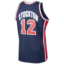 Load image into Gallery viewer, Men&#39;s Mitchell &amp; Ness John Stockton Navy USA Basketball Home 1992 Dream Team Authentic Jersey