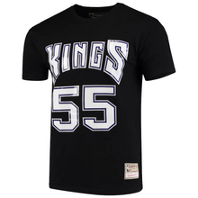 Load image into Gallery viewer, Men&#39;s Mitchell &amp; Ness Jason Williams Black Sacramento Kings Hardwood Classics Team Name &amp; Number T-Shirt