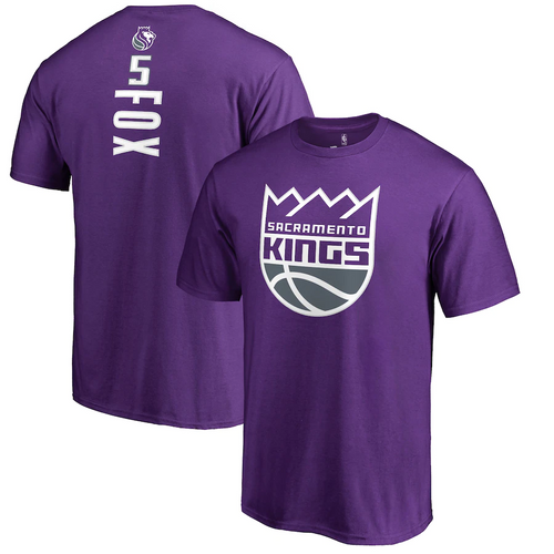 Men's Fanatics Branded De'Aaron Fox Purple Sacramento Kings Backer Big & Tall T-Shirt