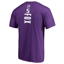 Load image into Gallery viewer, Men&#39;s Fanatics Branded De&#39;Aaron Fox Purple Sacramento Kings Backer Big &amp; Tall T-Shirt