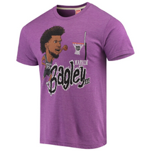 Load image into Gallery viewer, Men&#39;s Marvin Bagley III Purple Sacramento Kings Caricature Tri-Blend T-Shirt
