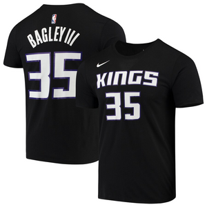 Men's Nike Marvin Bagley III Black Sacramento Kings Name & Number Performance T-Shirt