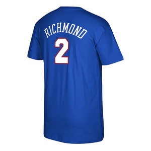 Men's Mitchell & Ness Mitch Richmond Royal Sacramento Kings 35th Anniversary Hardwood Classics Name & Number T-Shirt