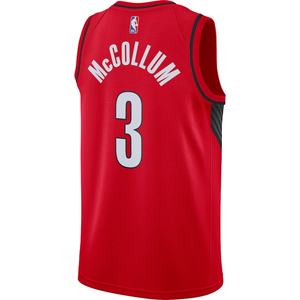 Men's Nike C.J. McCollum Red Portland Trail Blazers Finished Swingman Jersey - Statement Edition