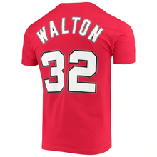 Load image into Gallery viewer, Men&#39;s Mitchell &amp; Ness Bill Walton Red Portland Trail Blazers Hardwood Classics Player Name &amp; Number T-Shirt
