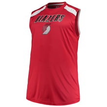 Load image into Gallery viewer, Men&#39;s Majestic Red/White Portland Trail Blazers Big &amp; Tall Birdseye Muscle Tank Top