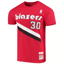 Load image into Gallery viewer, Men&#39;s Mitchell &amp; Ness Terry Porter Red Portland Trail Blazers Hardwood Classics Player Name &amp; Number T-Shirt