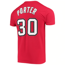 Load image into Gallery viewer, Men&#39;s Mitchell &amp; Ness Terry Porter Red Portland Trail Blazers Hardwood Classics Player Name &amp; Number T-Shirt