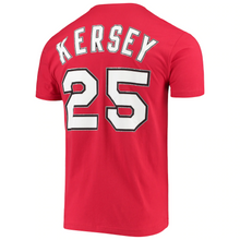 Load image into Gallery viewer, Men&#39;s Mitchell &amp; Ness Jerome Kersey Red Portland Trail Blazers Hardwood Classics Player Name &amp; Number T-Shirt