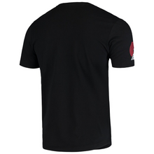 Load image into Gallery viewer, Men&#39;s New Era Black Portland Trail Blazers Brushed Jersey Wordmark Reflection Applique T-Shirt