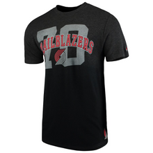 Load image into Gallery viewer, Men&#39;s FISLL Heathered Charcoal/Black Portland Trail Blazers Dip Dye T-Shirt